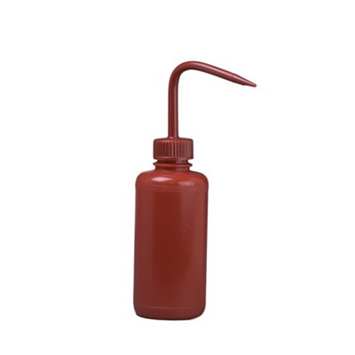 Wash Bottle LDPE Red NM 250mL
