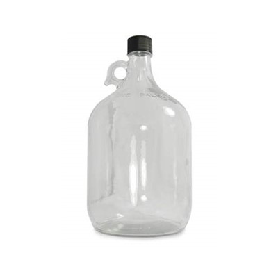 Glass Jug w/ 14B White Rubber-Lined Caps