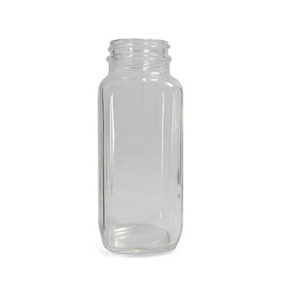 Bottle French Square Clear WM 2oz