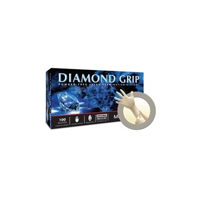 Diamond Grip PF Latex Gloves X-Small