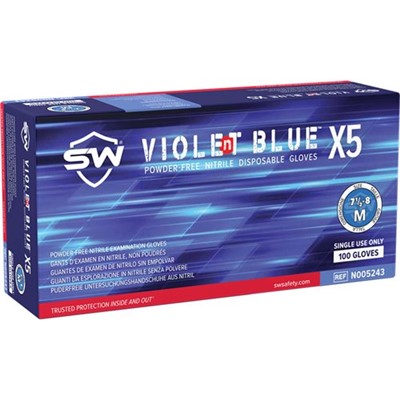 Glove Nitrile PF Violent Blue S5, Medium