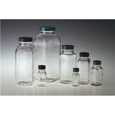 2OZ Clear French Square Bottle