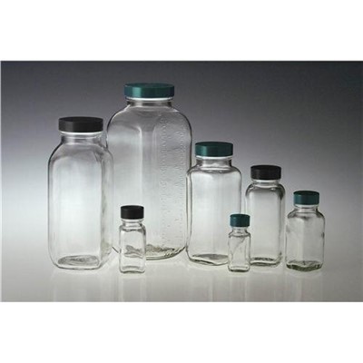 Bottle French Square Clear 8oz